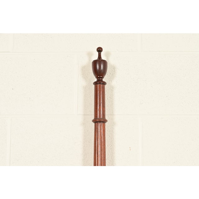Brown Baker Furniture Georgian Carved Mahogany Queen Size Poster Bed For Sale - Image 8 of 12