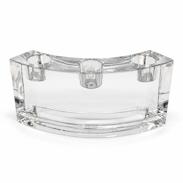 Curved 3-Light Candelabra from Baccarat For Sale - Image 5 of 8