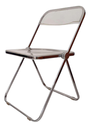 Transparent Plia Folding Chairs by Giancarlo Piretti Anonima Castelli, Set of 4