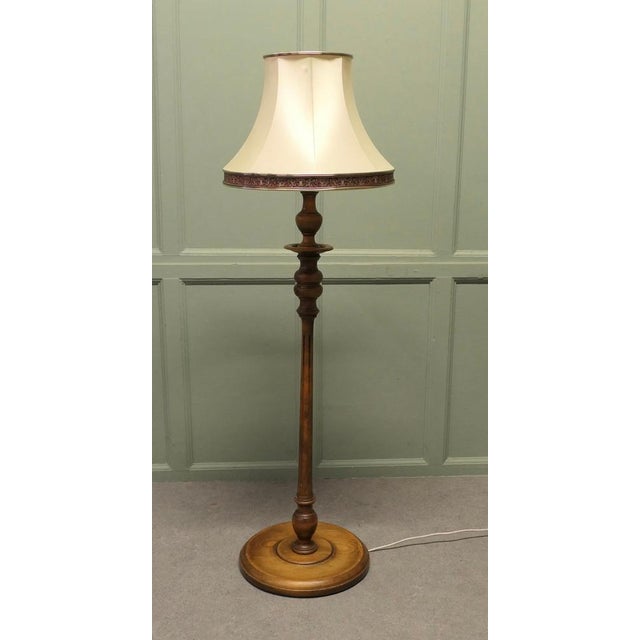Edwardian Turned Floor Standing Reading Lamp, 1900 For Sale - Image 4 of 7