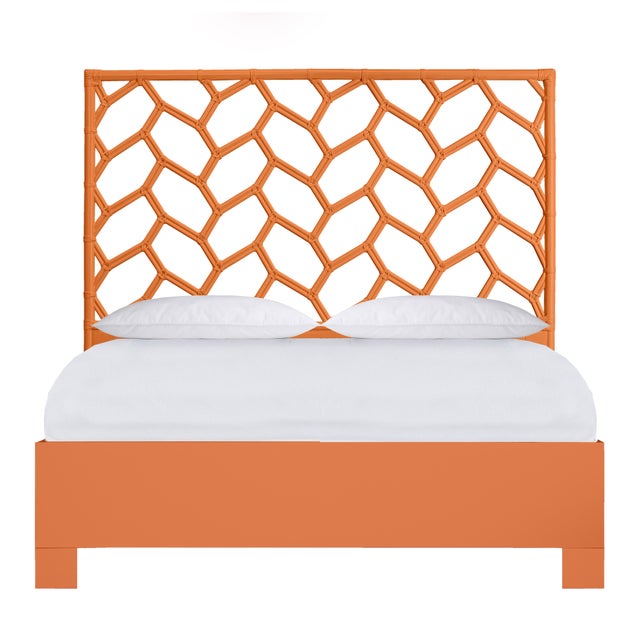 Silas Platform Bed Queen - Orange For Sale - Image 12 of 12
