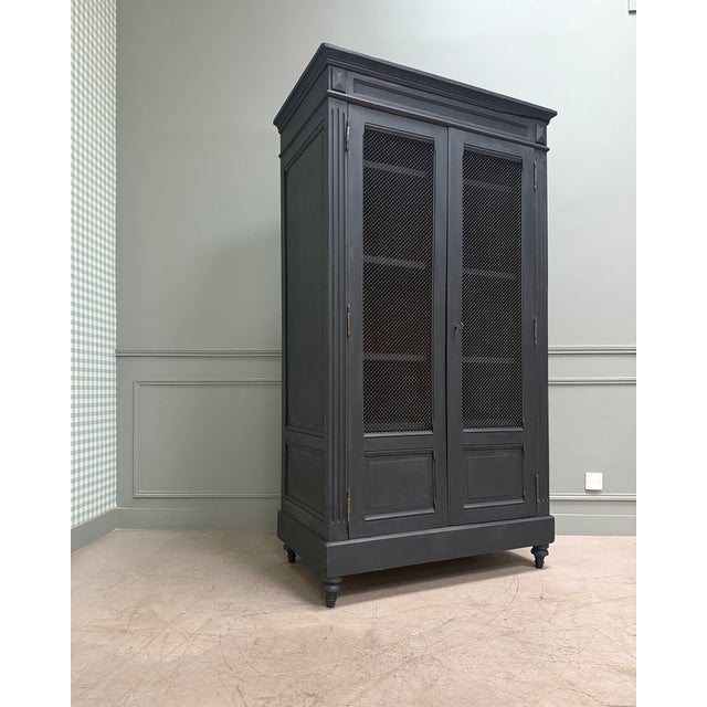 Directoire-Style Black Patinated Bookcase, 1890s For Sale - Image 10 of 15