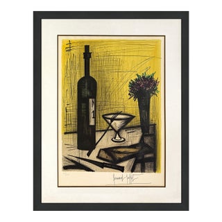 Bernard Buffet, Le Pain Et Le Vin (Rare Framed, Hand Signed Lithograph), 1964 For Sale