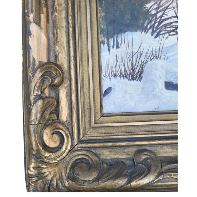 Original oil painting by listed Canadian artist **Thomas Albert “Tom” Stone, OSA (1894–1978)**, titled **“Winter Sunset...
