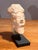 Vintage Han Dynasty Style Painted Terracotta Head Bust of Noblewomen on the Stand For Sale - Image 4 of 12