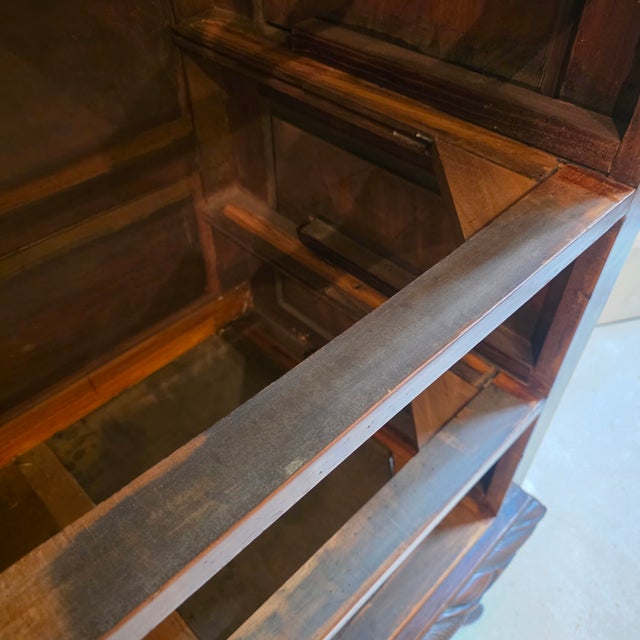 Late 19th Century Colonial Revival Chippendale-Style Mahogany High Chest W/Raised Paneled Sides For Sale - Image 12 of 18