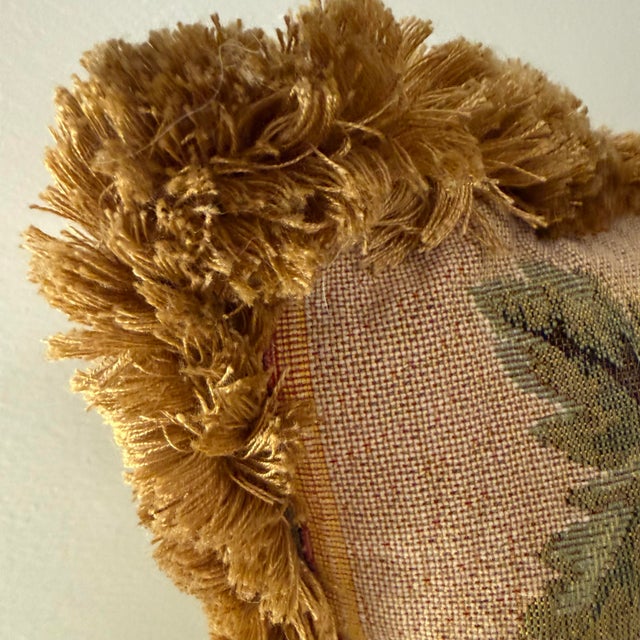 French Floral Tapestry Pillow Iosis for Yves DeLorme For Sale In Raleigh - Image 6 of 9