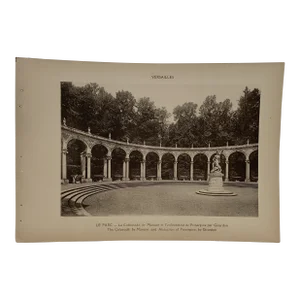 1920 Antique French Versailles Sculpture Photogravure Print