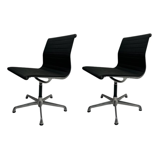 Model EA107 Swivel Chairs by Charles and Ray Eames for ICF De Padova, 1970s, Set of 2 For Sale
