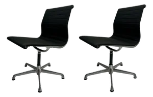 Model EA107 Swivel Chairs by Charles and Ray Eames for ICF De Padova, 1970s, Set of 2
