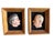 Vintage Hand-Made Hand Painted Profile Portrait Reliefs in Shadow Box Frames – Pair Sculptures For Sale In Miami - Image 6 of 8