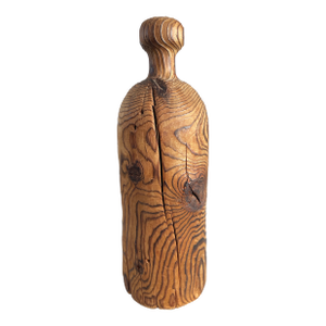 Vintage Robert Cumpston Handmade Wood Rustic Weedpot Bottle Form