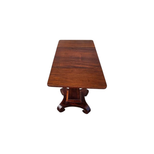 1840 American Mahogany Empire Drop Leave Side Table. For Sale - Image 15 of 17