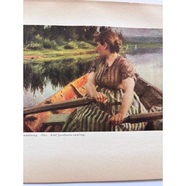 After Anders Zorn, Midnight. Original Chromolithograph, 1904. Signed in Plate Early 20th Century Impressionist Work. For Sale - Image 9 of 12