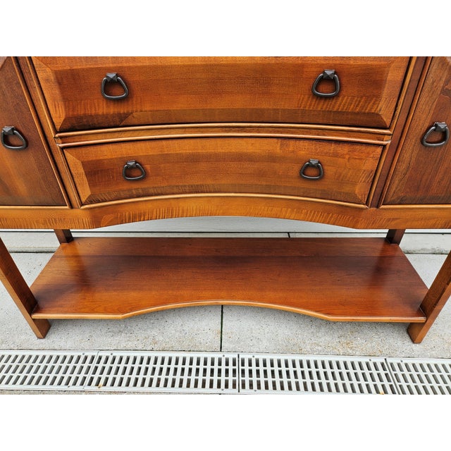 Modern Modern Arts and Craft Style Cherry and Granite Top Sideboard Buffet For Sale - Image 3 of 13