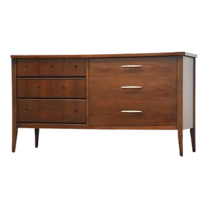 1960s Refinished Broyhill Saga Walnut Dresser