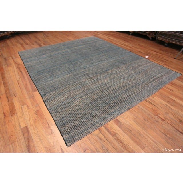 Beautifully Decorative Blue Color Abstract Design Modern Room Size Contemporary Area Rug, Country of Origin: Central Asia,...