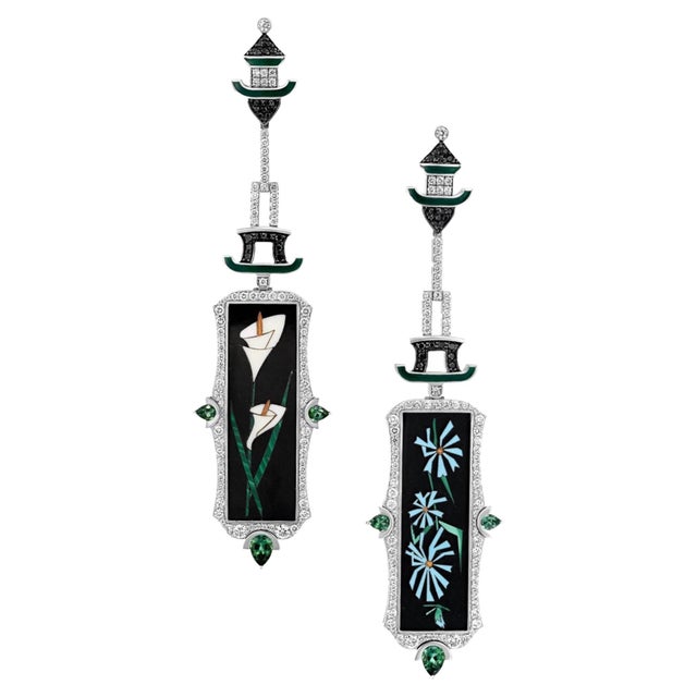 Bochic Pagoda Mosaic Earrings For Sale - Image 10 of 18