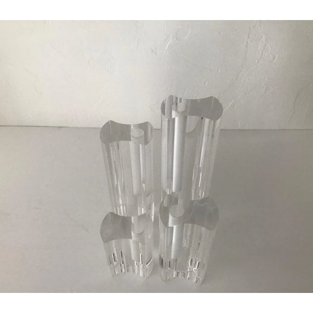 Plastic Candle Holders in the Style of Ritts of La- Set of 4 For Sale - Image 7 of 8