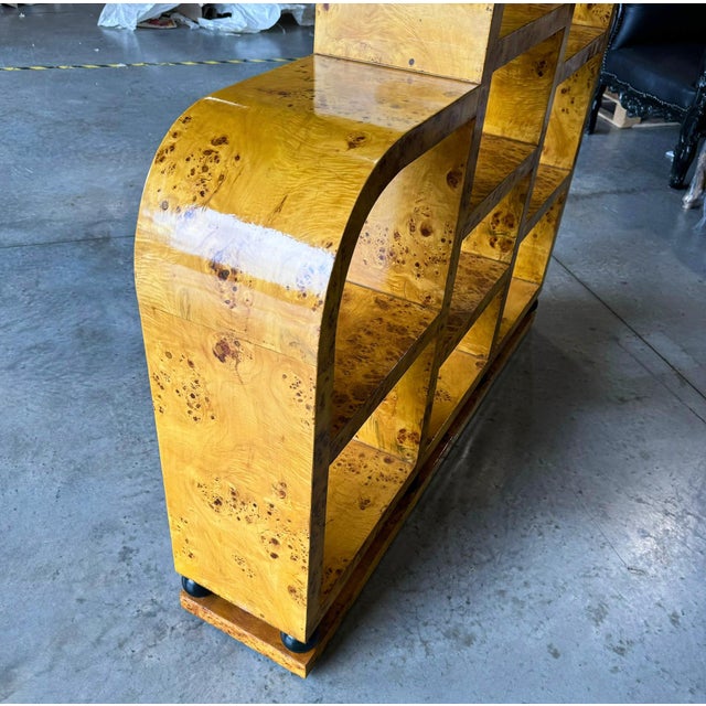 2020s Art Deco Design Xxl Bookcase Birch Unit Furniture For Sale - Image 5 of 6