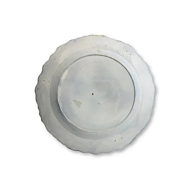 18th century English earthenware plate with pearlware glaze. Pattern is known as "Long Liza", featuring mysteriously tall...