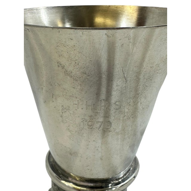 Vintage Silverplate Foxhead Stirrup Cup For Sale - Image 10 of 11