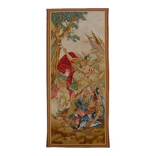 Vintage Tapestry Depicting Royal Soldiers in Battle For Sale