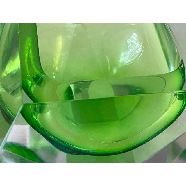 Large Italian Green Glass Ashtray, 1960s For Sale - Image 4 of 12