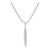 1990s Tiffany & Co Vintage 18k White Gold Feather Pendant 20" Snake Chain Necklace For Sale