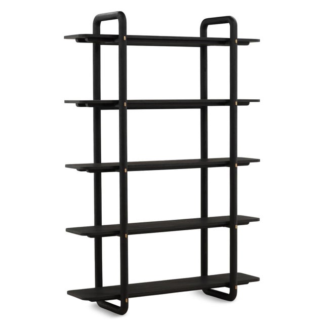 Maxwell Modern Black Bookcase For Sale - Image 4 of 5