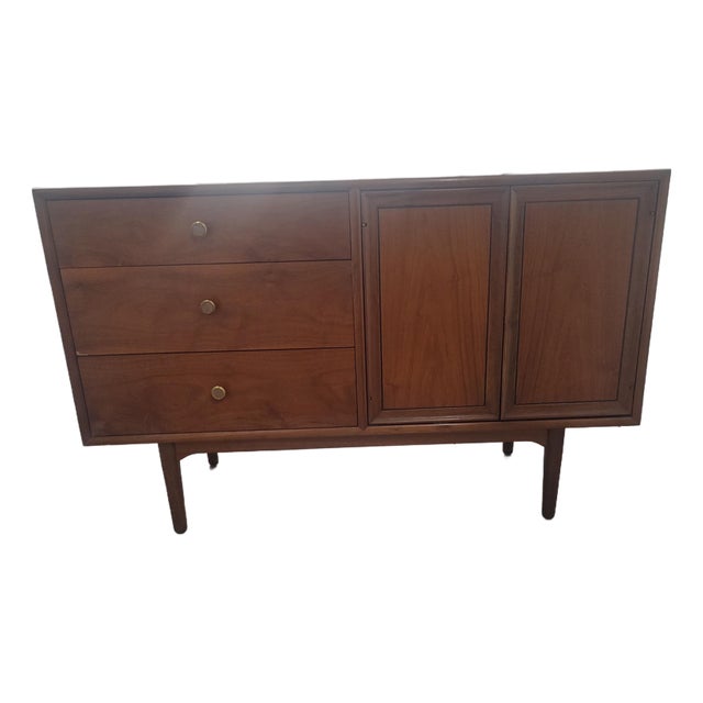 1950s Drexel Declaration Mid-Century Modern Sideboard Server Credenza Buffet Cabinet For Sale