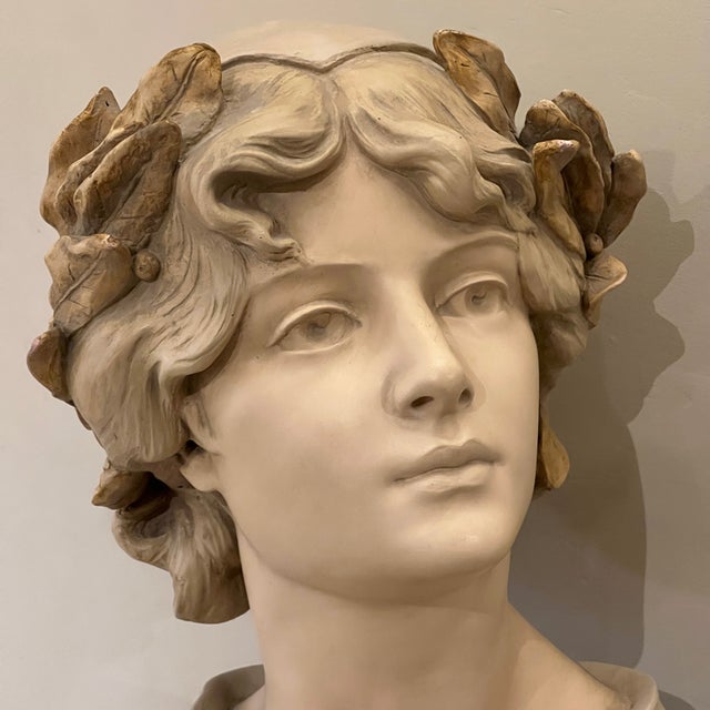 After H L Blasche, Bust of Sappho, 1920, Plaster For Sale - Image 10 of 12