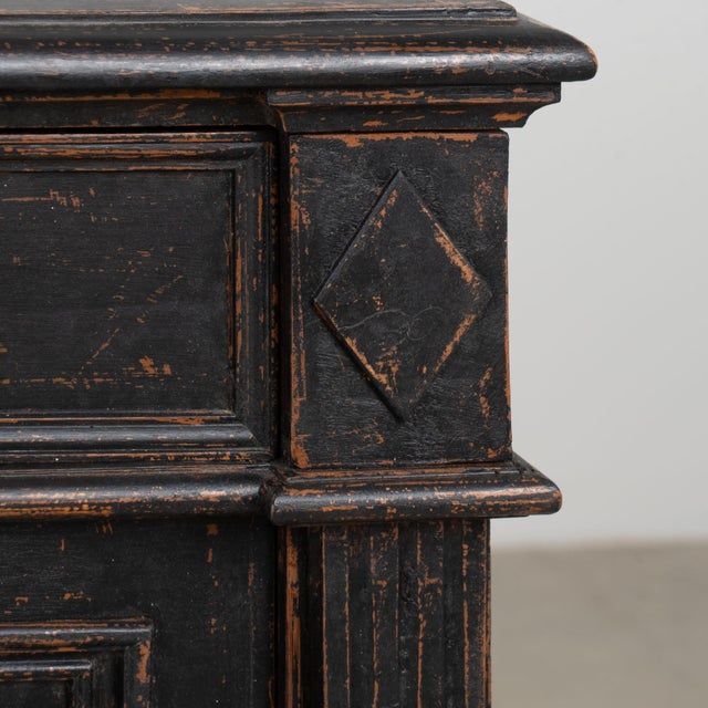 19th Century Swedish Black Painted Pine Sideboard Buffet For Sale - Image 12 of 18