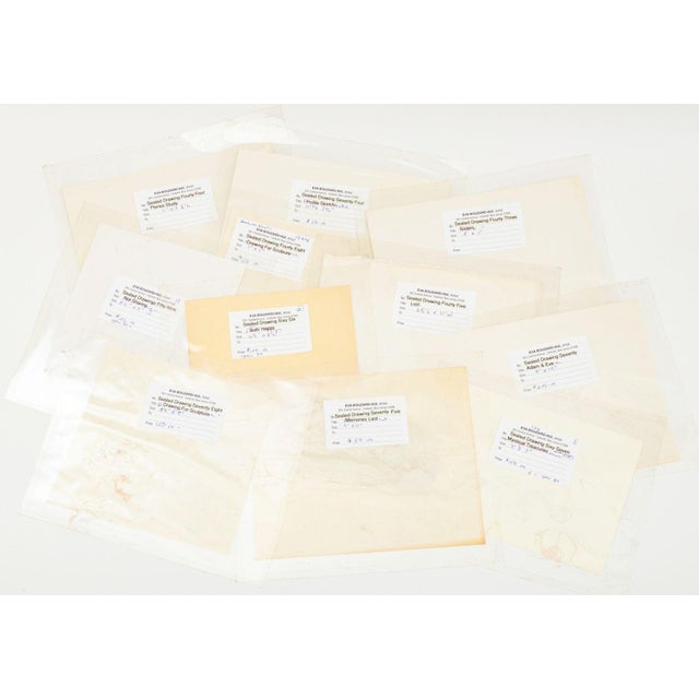 Eva Bouzard-Hui (American, 1936-2023), 11 Surrealist Compositions, Mixed Media on Paper, each with title and label verso,...