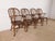 Vintage Baker Furniture Set of 4 Queen Anne Dark Oak Windsor Arm Chairs For Sale - Image 11 of 14