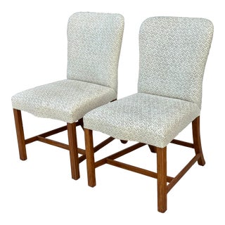 Pair of Rose Tarlow Melrose House Chippendale Mahogany Side Chairs For Sale