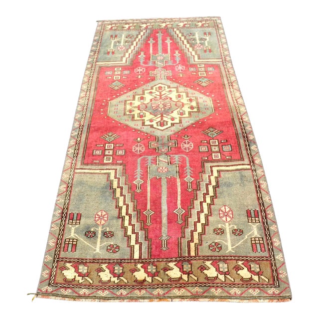 1960s Aztec Handmade Boho Rug For Sale