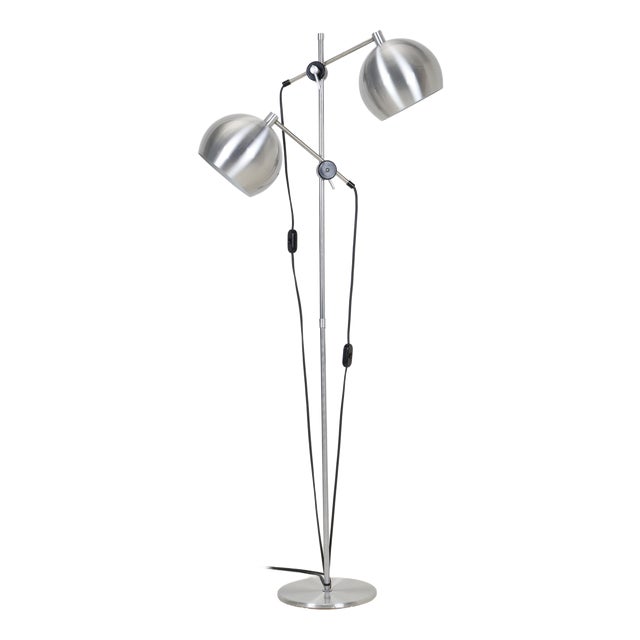 Mid-Century Danish Double Spotlight Floor Lamp, 1970s For Sale