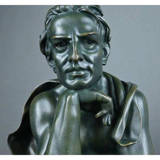 Chiparus, Sculpture The Thinker, 1890s, Bronze For Sale - Image 6 of 18