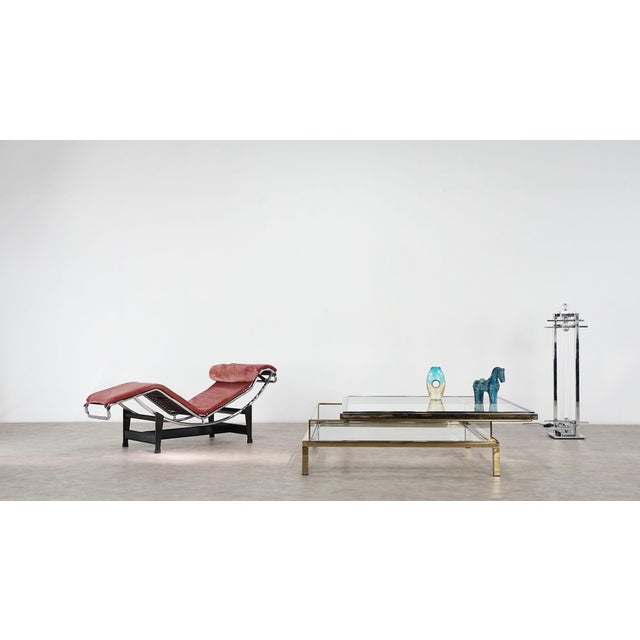 Hollywood Coffee Table in Chrome, Brass, Steel & Glass from Maison Jansen, 1970s For Sale - Image 11 of 17