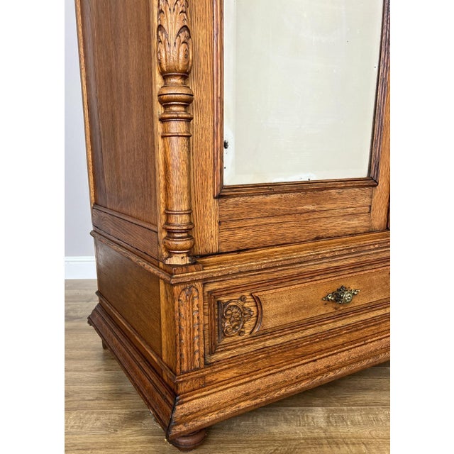 French Wardrobe in Oak For Sale - Image 11 of 18