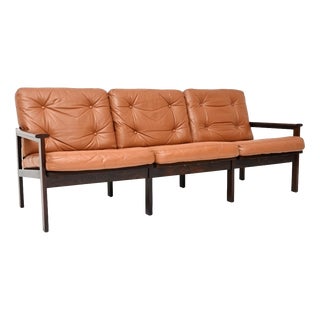 Danish Capella Sofa in Leather by Illum Wikkelso for Niels Eilersen, 1960 For Sale