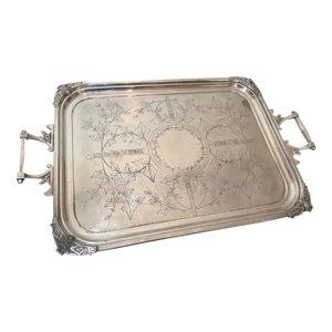Huge Rare Antique 1857 Reed & Barton Silver Plate Art Deco Serving Tray Platter
