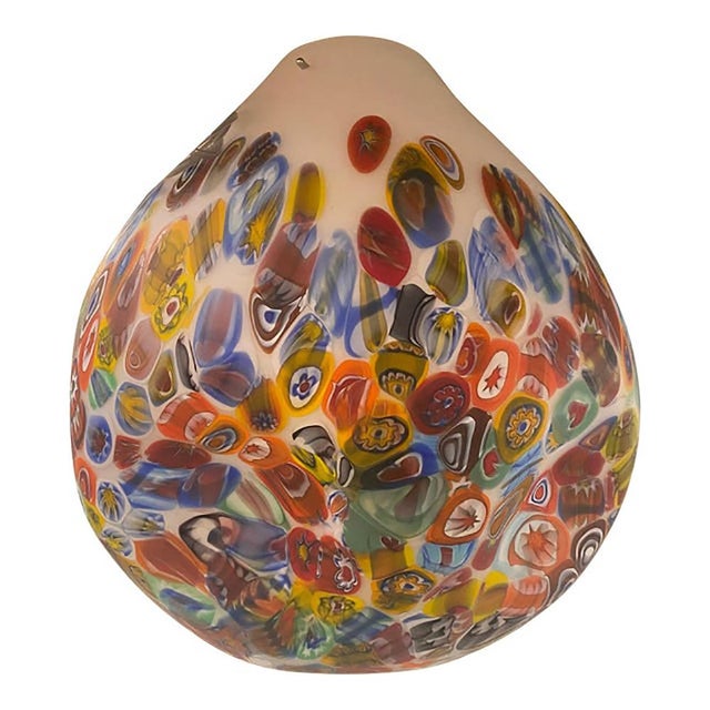 Murano Style White with Murrise Multicolor Pendant from Simoeng For Sale - Image 9 of 9