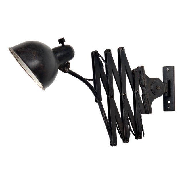 Bauhaus Model #6614 Scissor Wall Lamp from Kaiser Idell / Kaiser Leuchten, 1930s For Sale