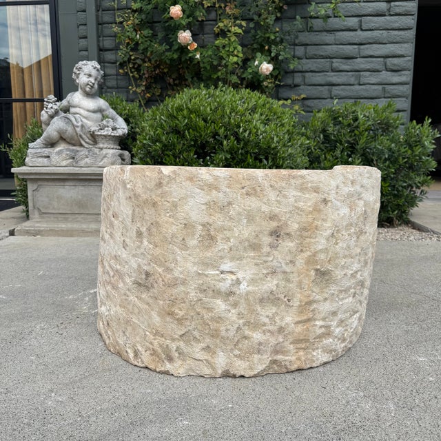 Antique Limestone Trough A one-of-a-kind hand-carved limestone trough naturally textured, lightly weathered finish....