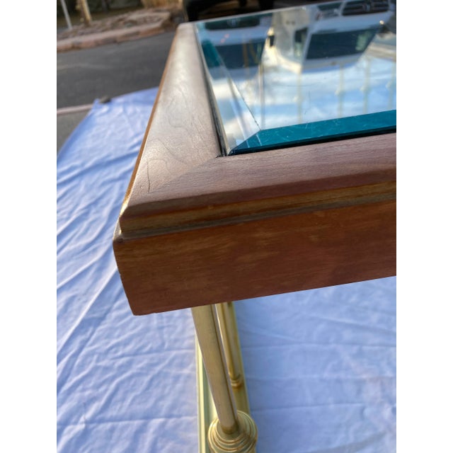 Mastercraft Fireplace Fender Style Coffee Table Manner of Mastercraft For Sale - Image 4 of 13
