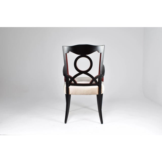 Italian Dining Armchairs (Set of 4) With Extendable Game Table, 1960s For Sale - Image 6 of 18