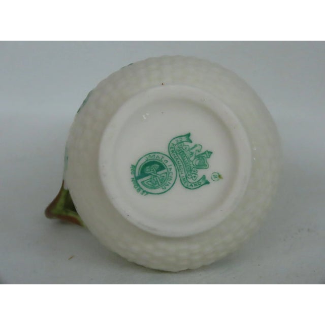Cream Late 20th Century Belleek Ireland Shamrock Traditional Porcelain Creamer Small Pitcher 4671b For Sale - Image 8 of 14