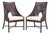 Pair of Barbara Barry for McGuire Rattan Caned Dining Armchairs For Sale